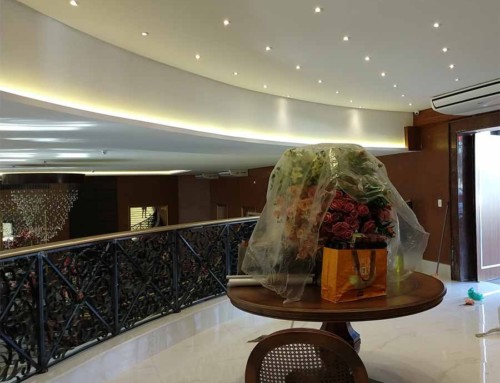 Pintura Interna aplicada em Buffet – Pintura com aplicação Marmorato